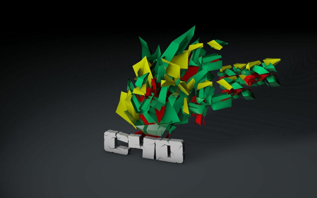 Vibrant Geometric C4D Wallpaper | Modern Dark Background 1920x1200