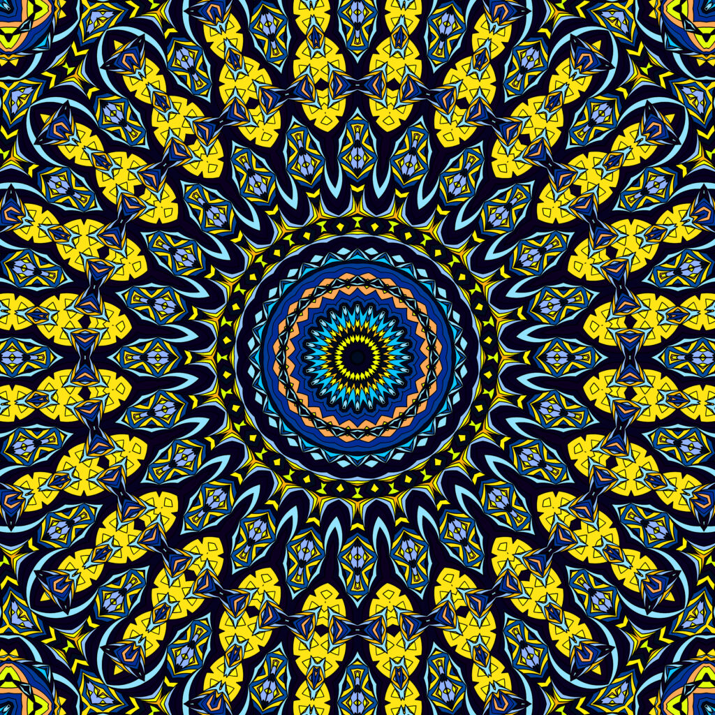 Vibrant Fractal Wallpaper: Intricate Circles for Bold Background