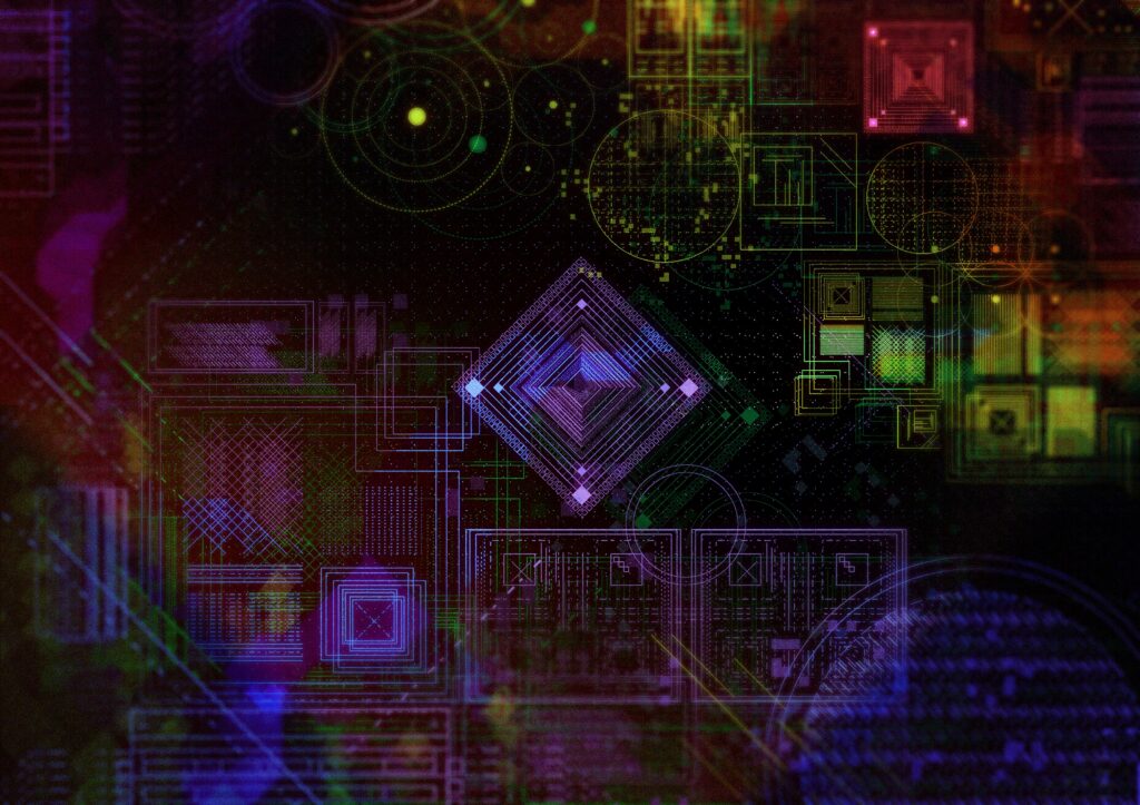 Vibrant Geometric Hologram Wallpaper - Intricate Background Design