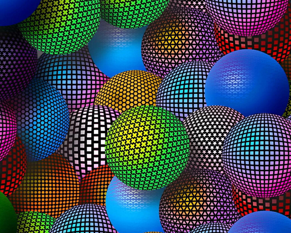 Vibrant Geometric Sphere Wallpaper for Samsung Galaxy Tablet Background