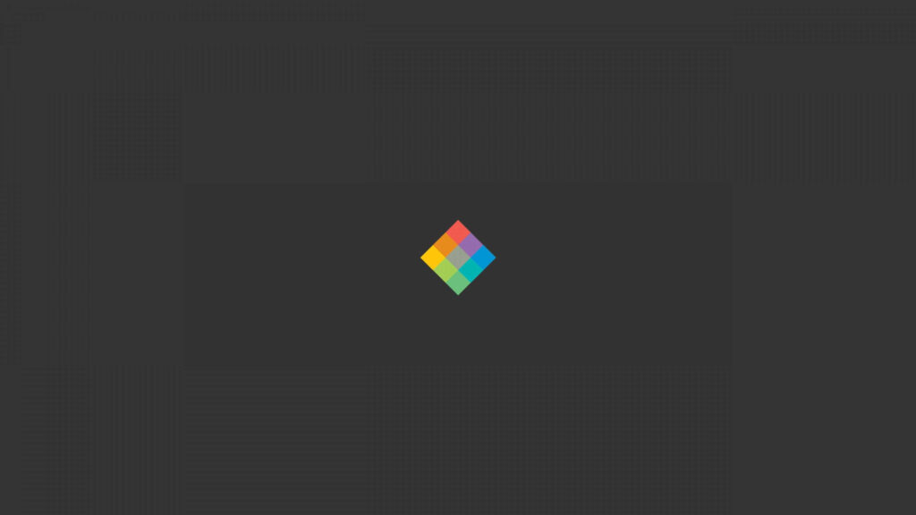 Vibrant Geometric Square Wallpaper on Minimalist Dark Background