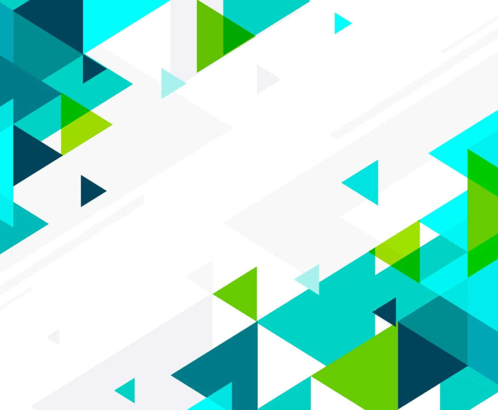Dynamic Bold Blue and Green Geometric Triangle Wallpaper Background