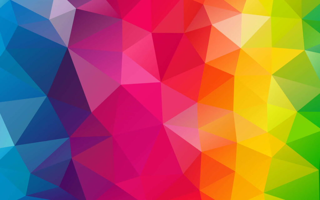 Vibrant Geometric Triangle Wallpaper in Colorful Mosaic Pattern