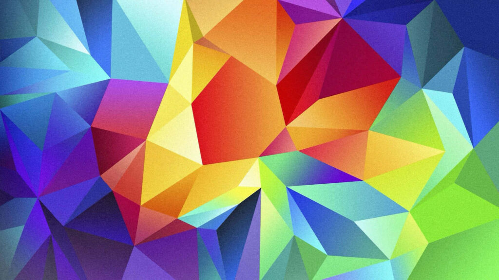 Vibrant Triangles: Abstract Colorful Geometric Wallpaper Background