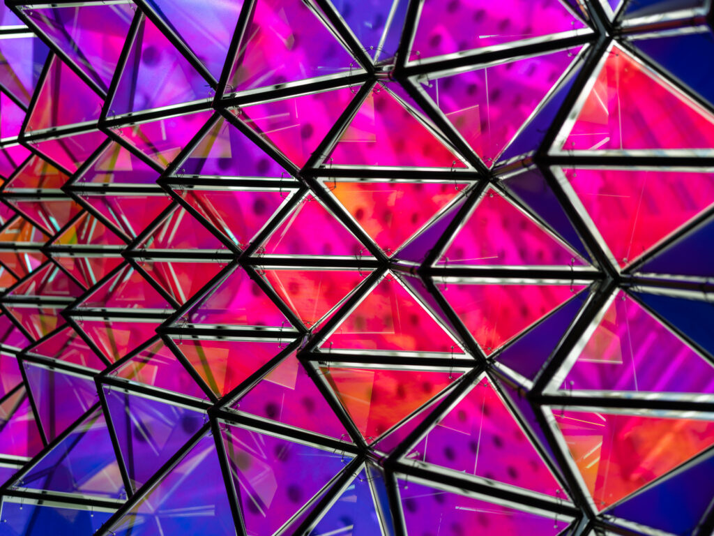 Vibrant Abstract Rhombus and Triangle Wallpaper for Modern Background