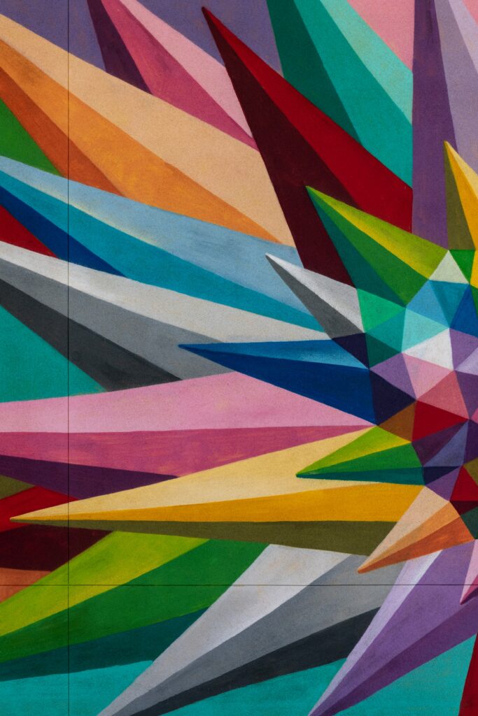 Vibrant Geometric Wallpaper: Colorful Angular Abstract Background
