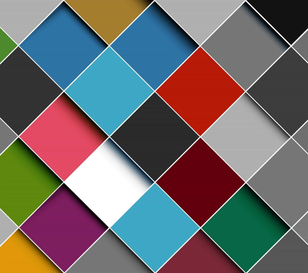 Vibrant Geometric Wallpaper: Colorful Overlapping Square Design Background