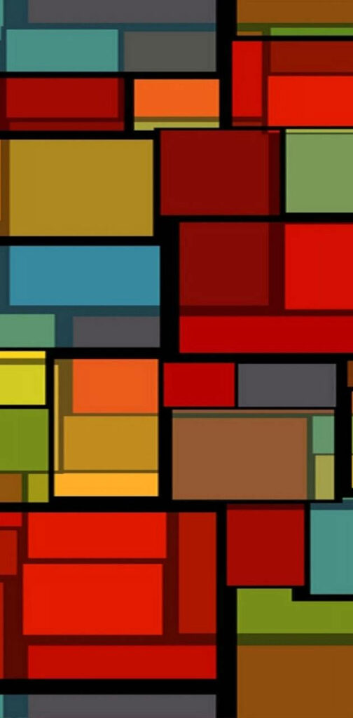 Colorful Geometric Wallpaper: Vibrant Squares & Rectangles Background