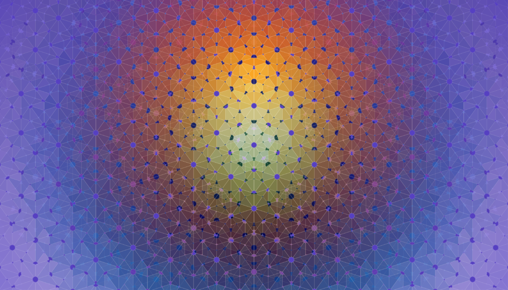 Vibrant Geometric Wallpaper of Interconnected Polygons & Triangles