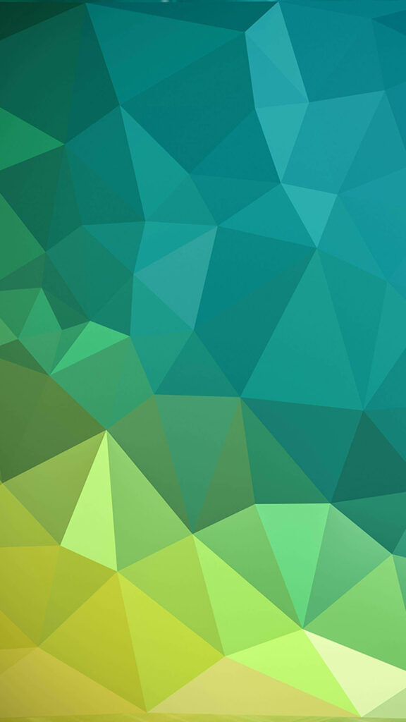 Dynamic Geometric Green & Blue Triangle Wallpaper - Modern 3D Background