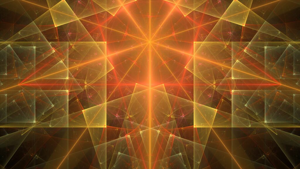 Vibrant Abstract Geometric Wallpaper: Intricate Symmetry & Depth