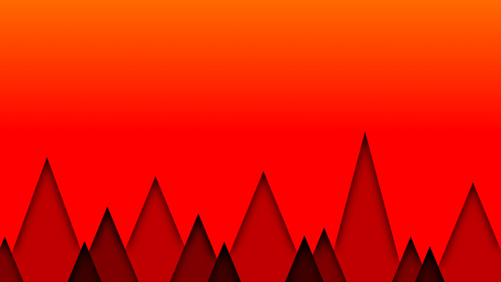 Vibrant Geometric Wallpaper: Red & Orange Triangles Design