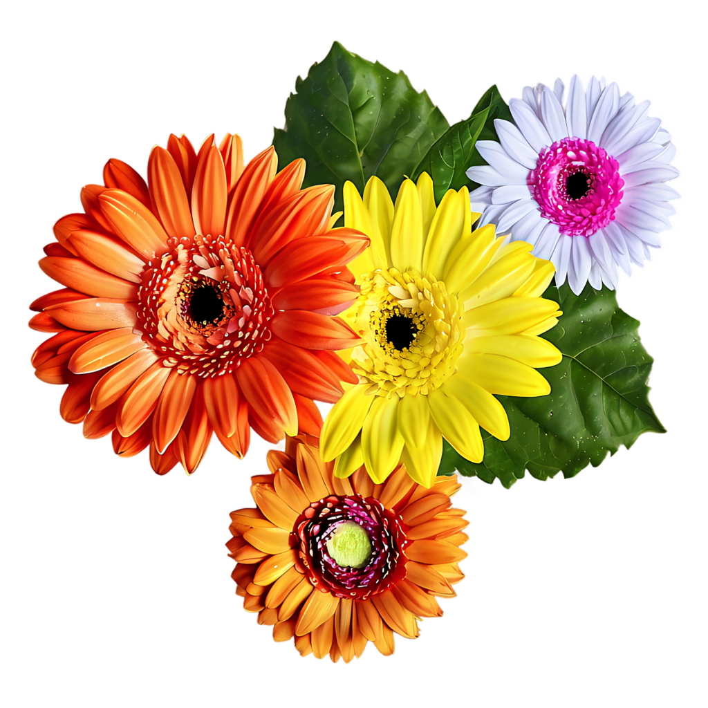 Vibrant Gerbera Daisies Wallpaper: Colorful Floral Background