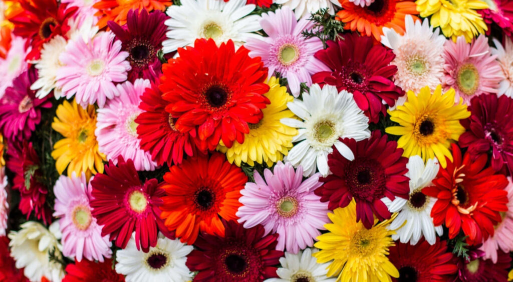Vibrant Gerbera Daisy Bouquet Wallpaper – Colorful Floral Background