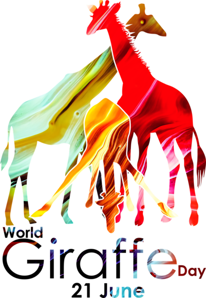 Colorful Giraffe Art for World Giraffe Day: Celebrating Elegance Wallpaper