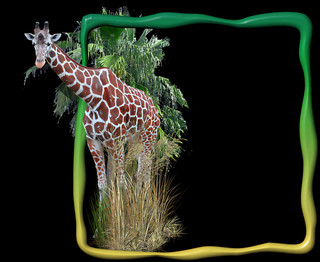 Vibrant Giraffe Wallpaper with Spotted Pattern & Lush Background