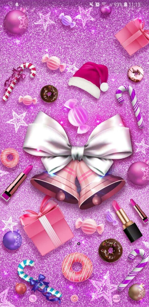Vibrant Pink Christmas Wallpaper: Festive & Girly Holiday Background