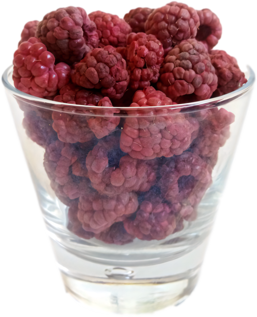 Vibrant Raspberry Glass Cup Wallpaper: Fresh Red Delight