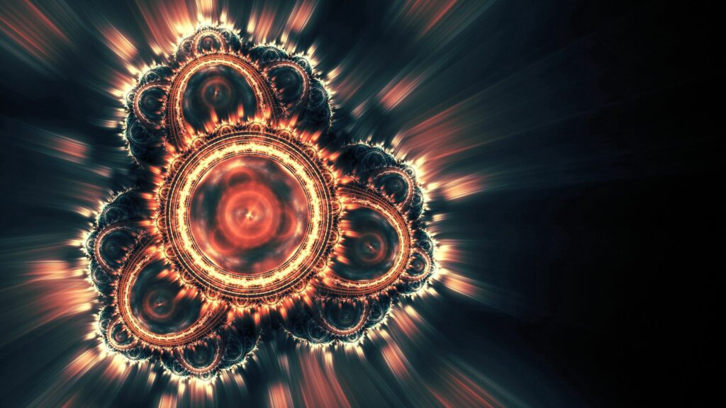 Radiant Abstract 2560x1440 Wallpaper: Intricate Circular Patterns