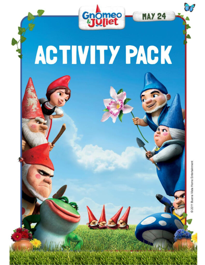 Vibrant Gnomeo and Juliet Wallpaper with Playful Gnomes & Frog