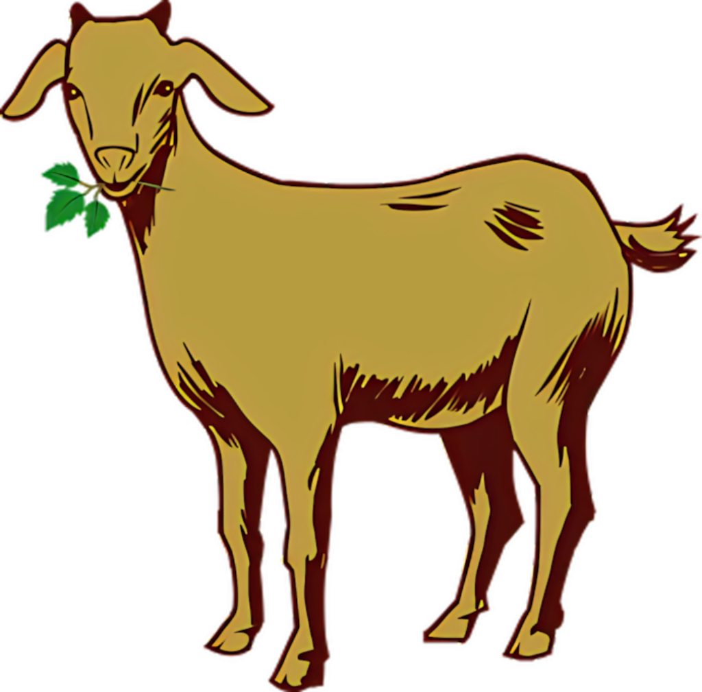 Vibrant Vector Goat Wallpaper: Charming Nature Art Background