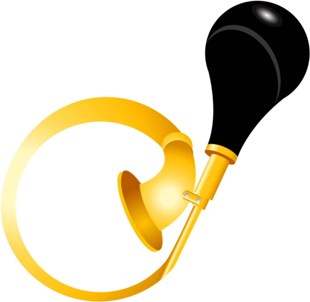 Elegant Golden Hunting Horn Wallpaper - Classic Vector Design