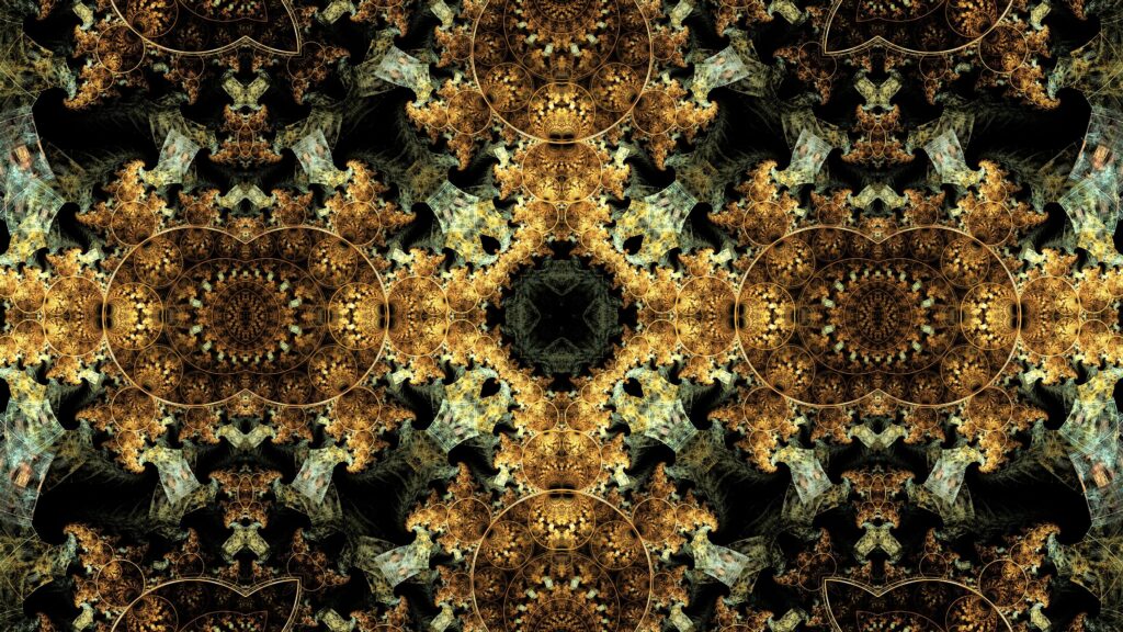 Mesmerizing 4K Kaleidoscope Wallpaper: Vibrant Golden Tapestry Design