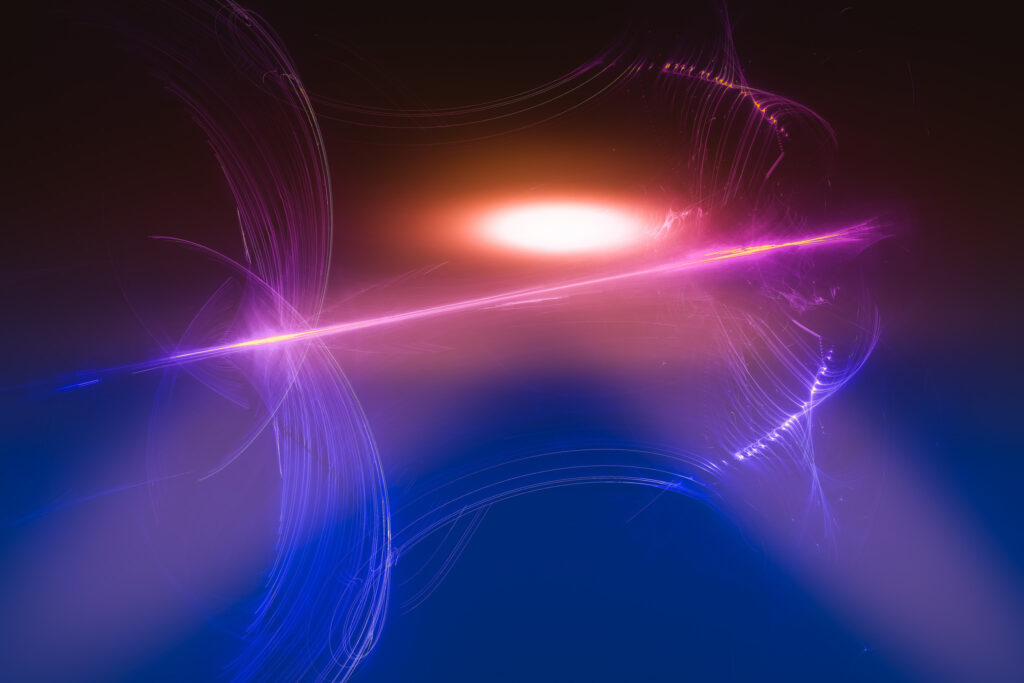 Vibrant Abstract Wallpaper - Deep Blue & Magenta Energy Design