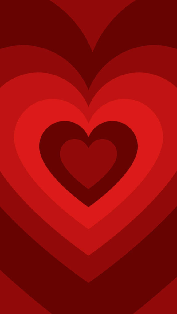 Vibrant Gradient Red Heart Wallpaper - Bold Romantic Background