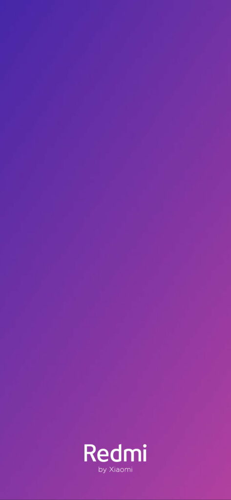 Redmi sleek wallpaper purple magenta gradient with white Xiaomi logo modern mobile background