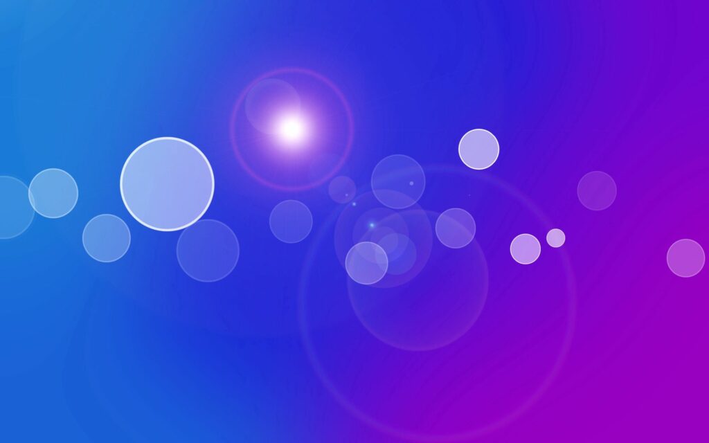 Dynamic Blue to Purple Gradient Wallpaper with Ethereal Circles