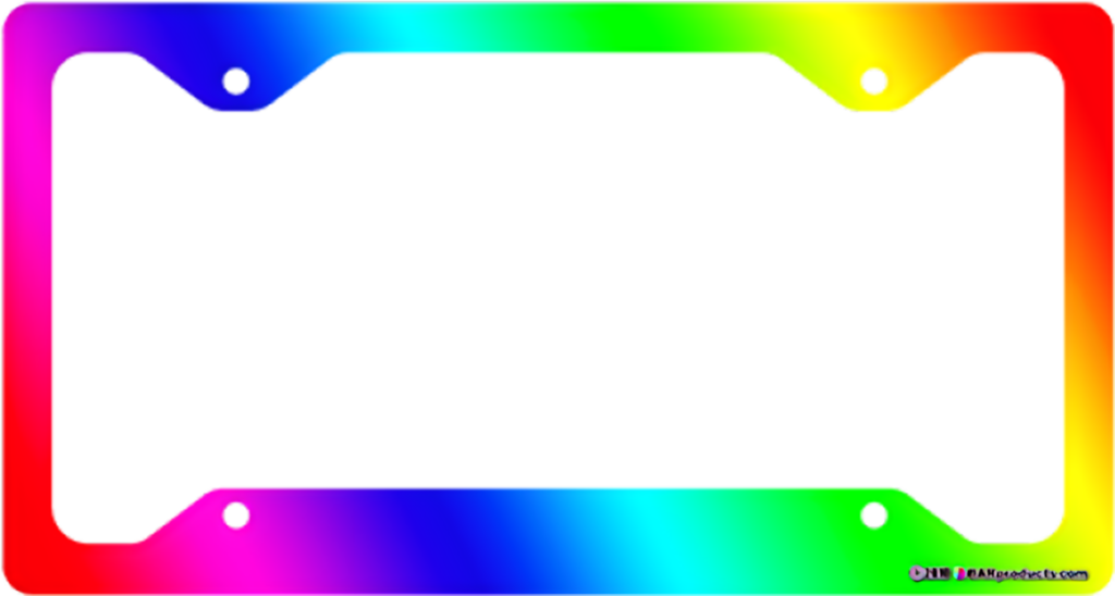 Colorful Gradient Vector License Plate Frame Wallpaper Background