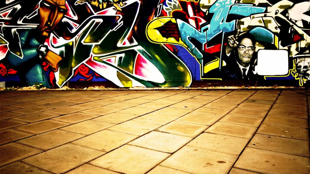 Vibrant Graffiti Mural: Colorful Abstract Art for Urban Wallpaper
