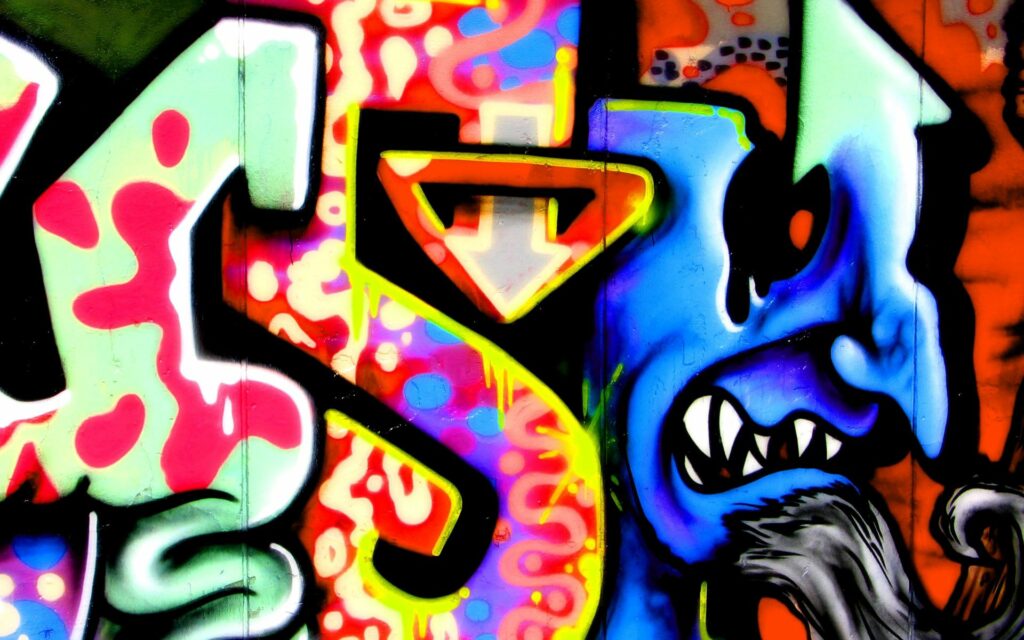 Vibrant 1920x1200 Graffiti Wallpaper: Colorful Abstract Artwork