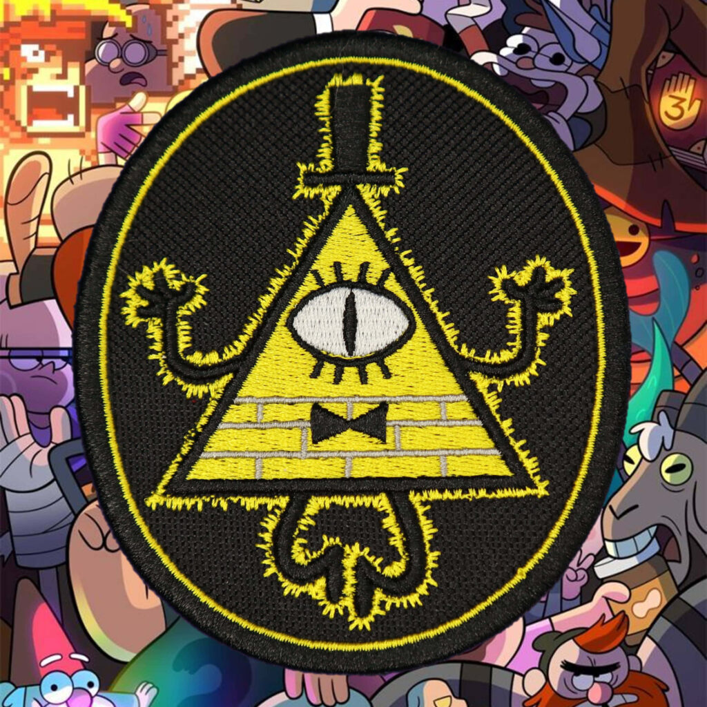 Vibrant Gravity Falls Wallpaper: Bill Cipher & Character Collage