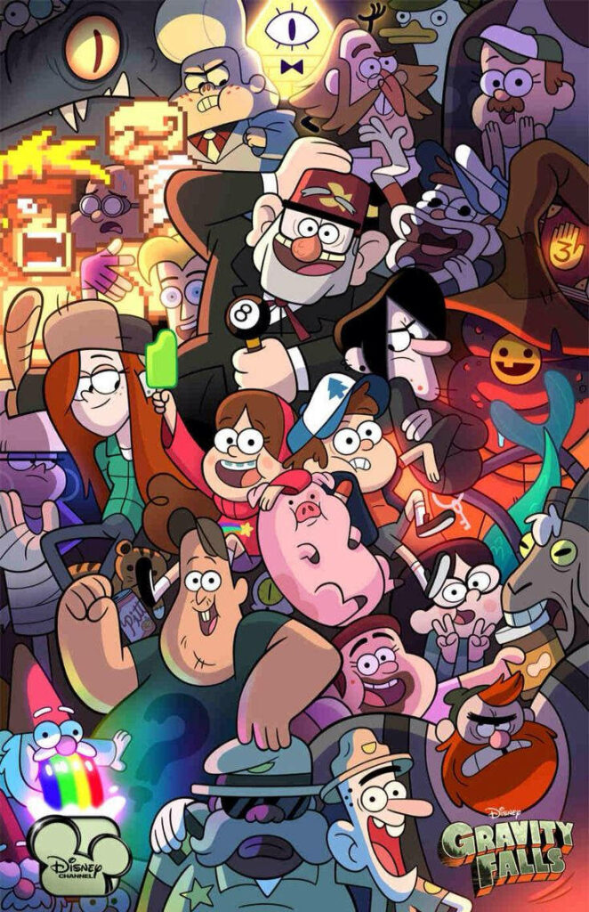 Vibrant Gravity Falls Wallpaper: Dipper, Mabel & Quirky Characters
