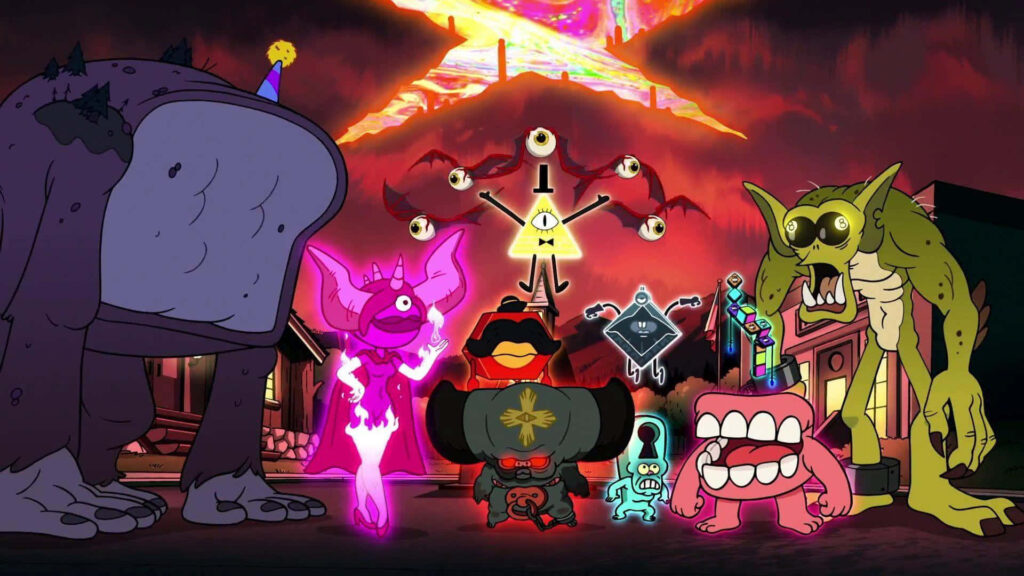 Vibrant Gravity Falls Wallpaper: Iconic Characters & Surreal Backdrop