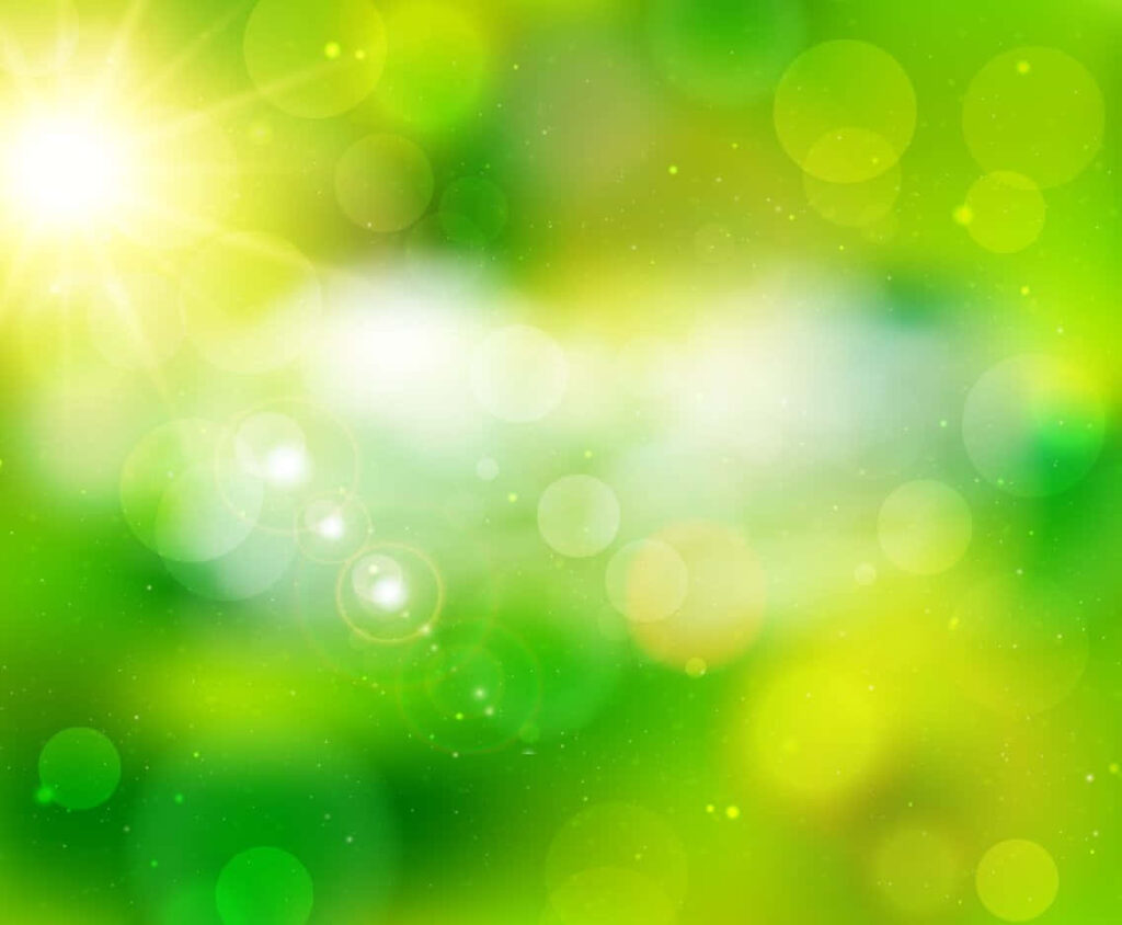 Vibrant Green Abstract Wallpaper with Lively Bokeh Effects