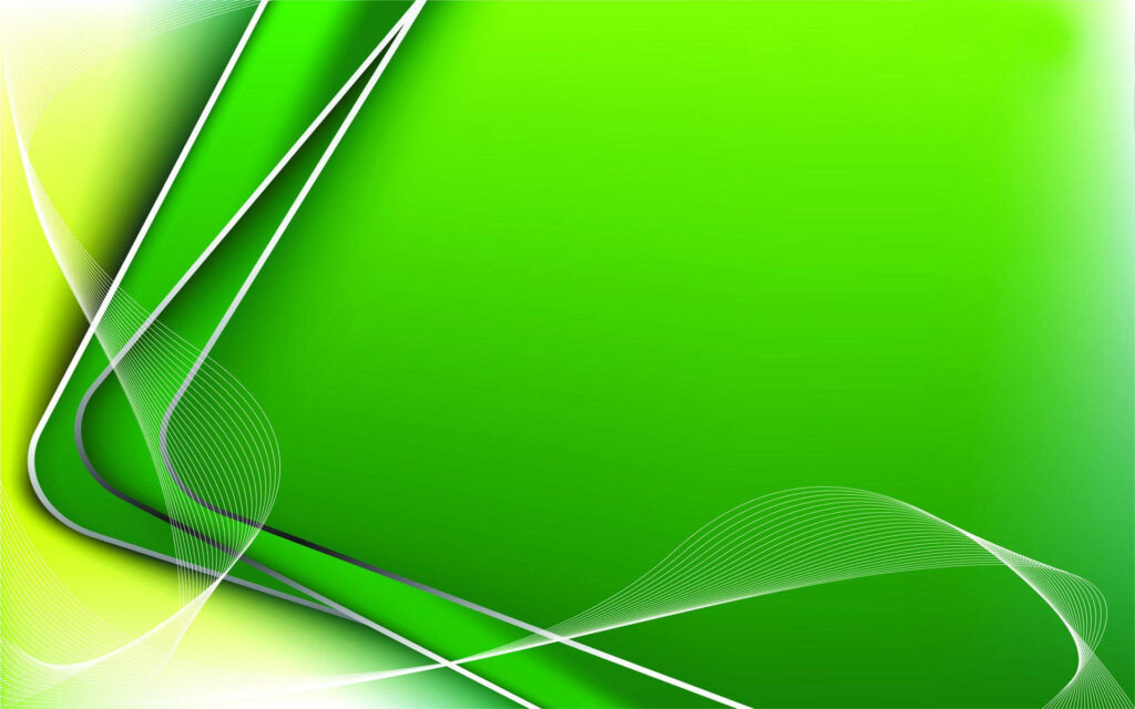 Vibrant Green Abstract Wallpaper with Dynamic Lines