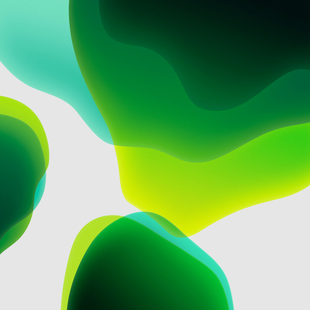 Vibrant Abstract Green Blob Wallpaper - Modern Organic Background