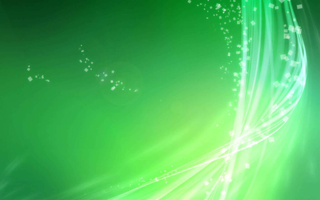 Vibrant Green Abstract Background with Stars & Light Trails Wallpaper