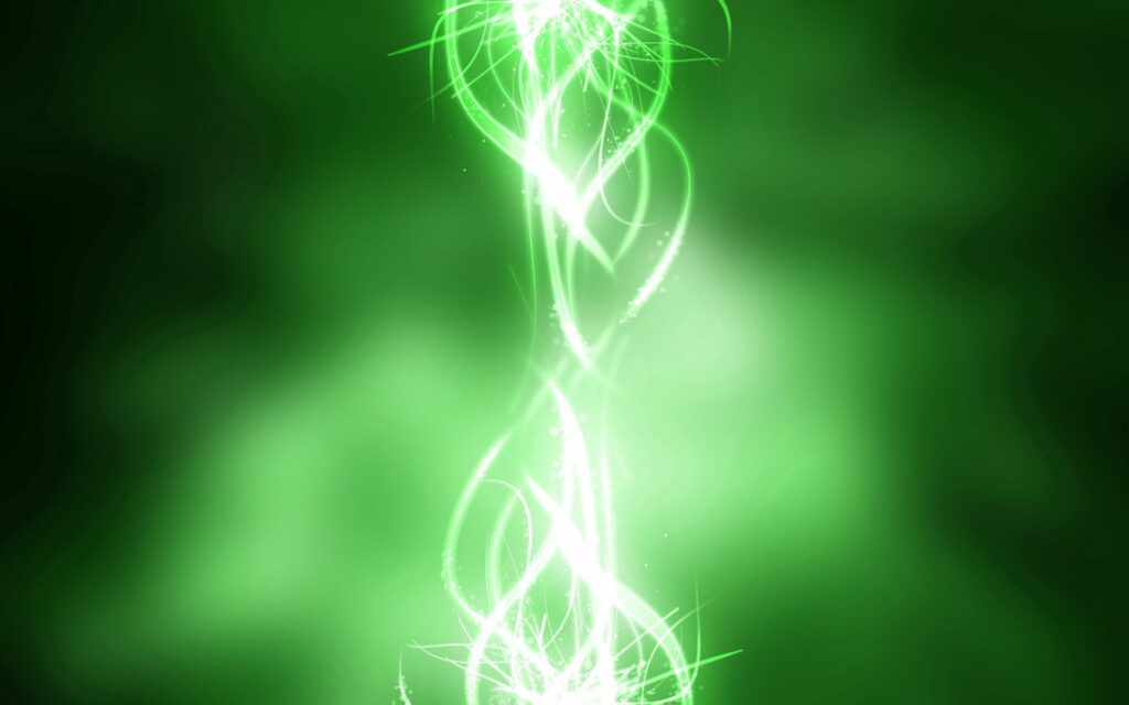 Vibrant Green Abstract Wallpaper with Light Beams - 1920x1200