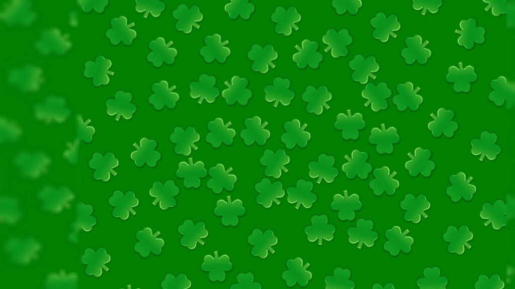 Festive Green Clover Wallpaper for Saint Patrick’s Day Background