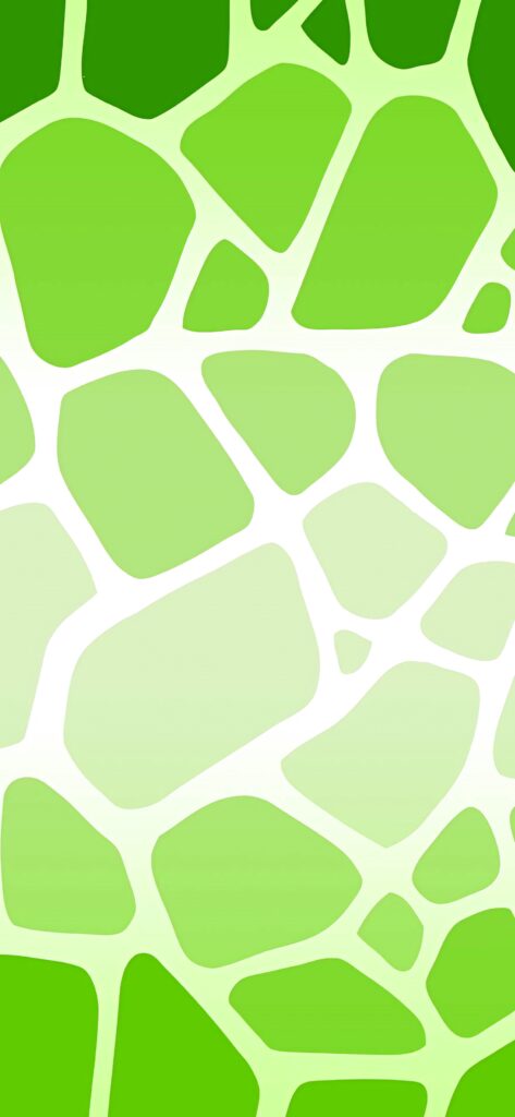 Abstract green and white cow print wallpaper with modern organic shapes and smooth gradients