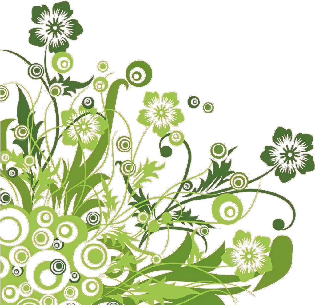 Vibrant Abstract Green Floral Wallpaper - Lively Background Design