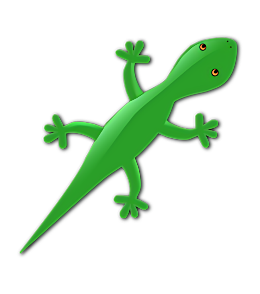 Vibrant Green Gecko Cartoon Wallpaper - Playful Design & Bright Colors
