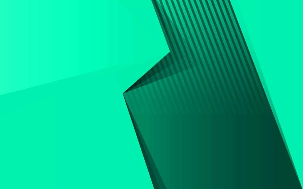 Vibrant Green Kaleidoscope: A Creative 4K Wallpaper with Geometric Abstract Design