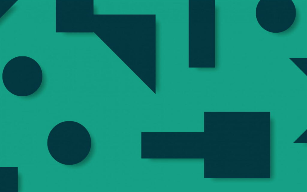 Vibrant Geometric Haven: A Mesmerizing Green Blueprint Wallpaper