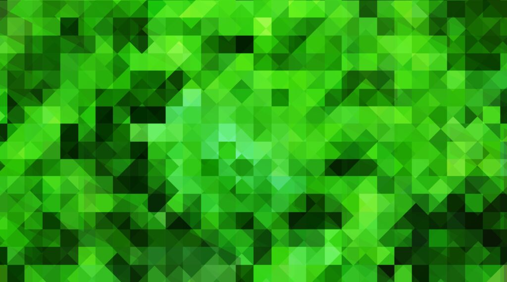 Vibrant Green Geometric Mosaic Wallpaper - Modern Abstract Background