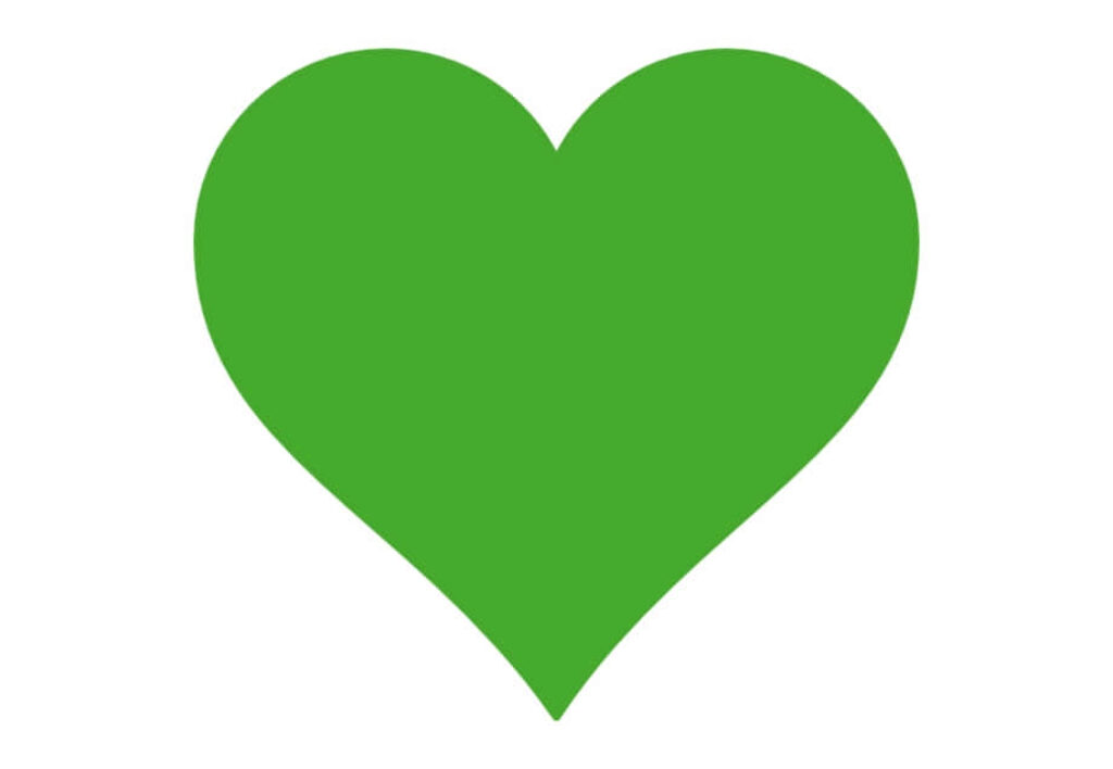 Bright Green Heart Wallpaper: Nature-Inspired Background for Positivity